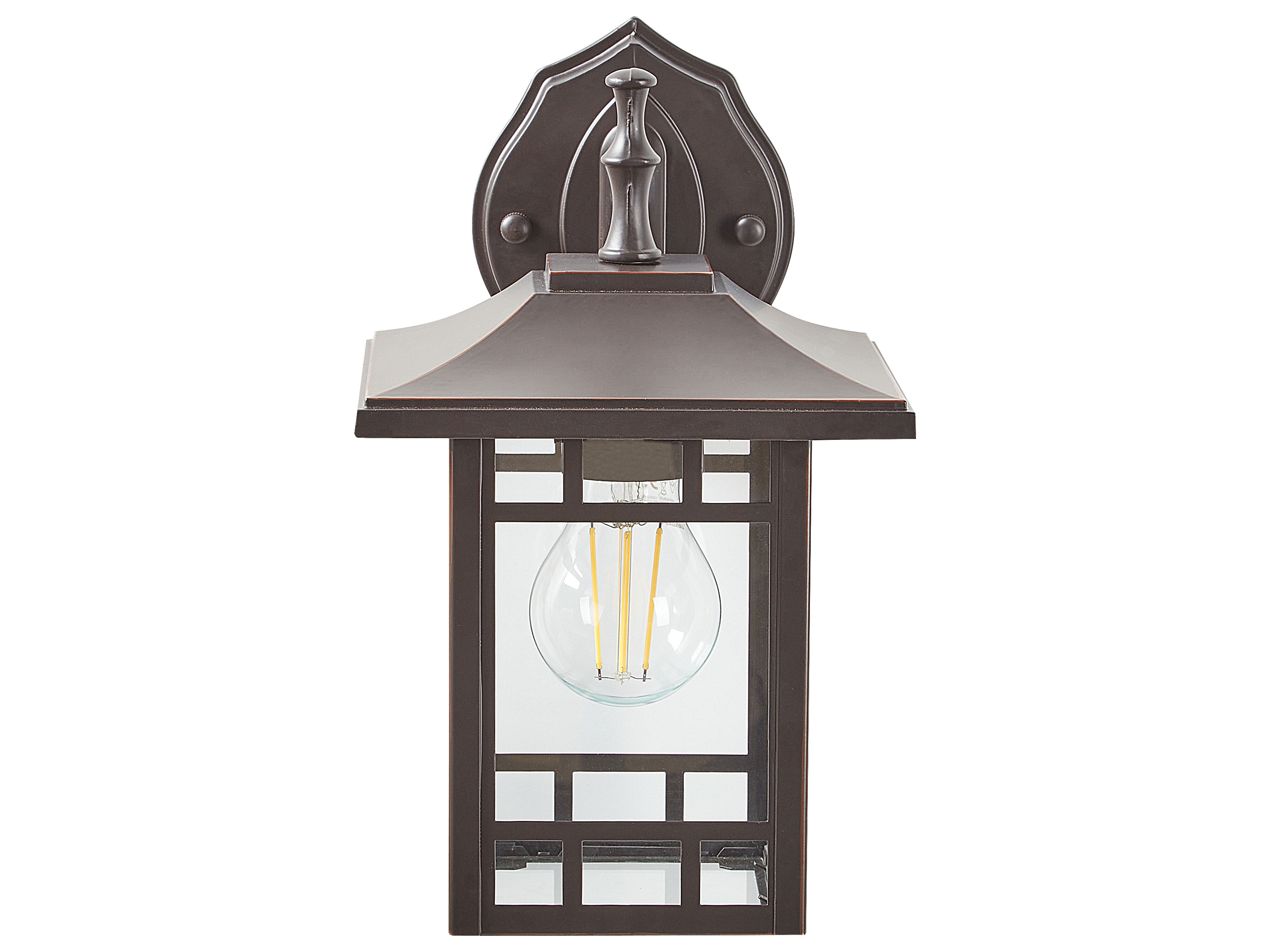 Beliani Iluminação*Candeeiro De Parede Preto 28 Cm Heriot