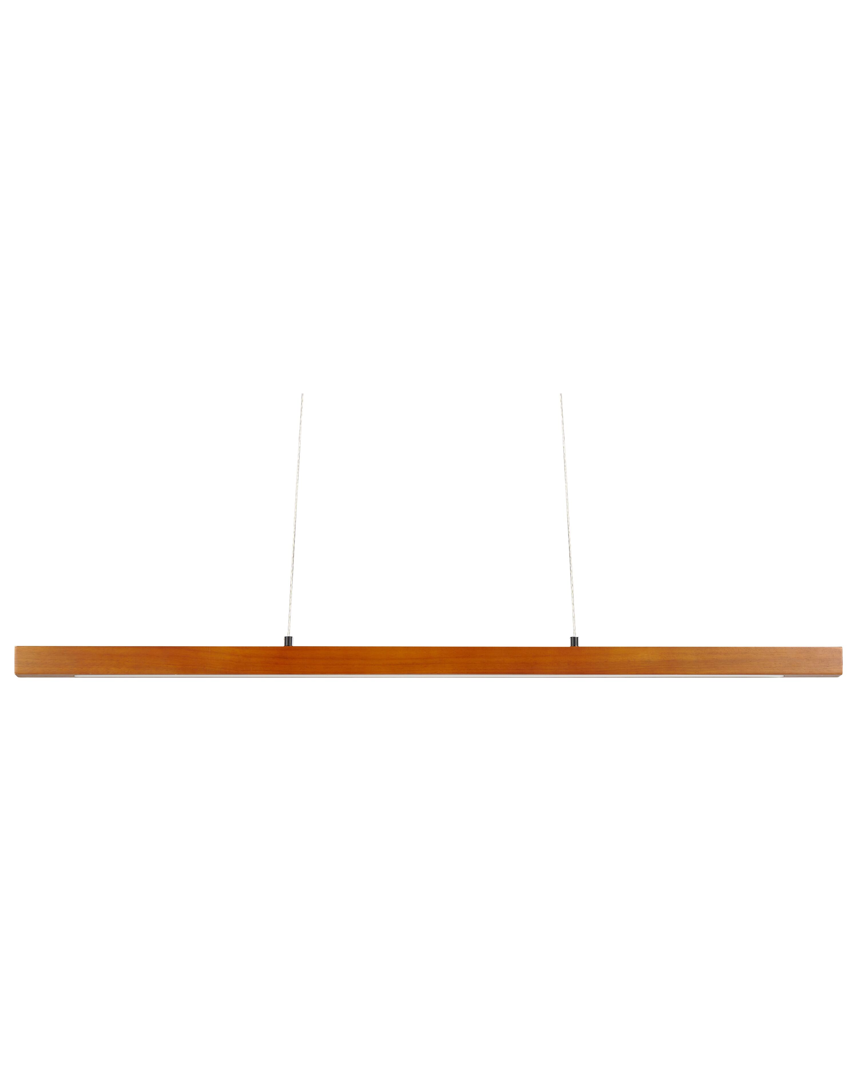 Beliani Iluminação*Candeeiro Suspenso Led Com Escurecimento Em Madeira Escura Stewarts
